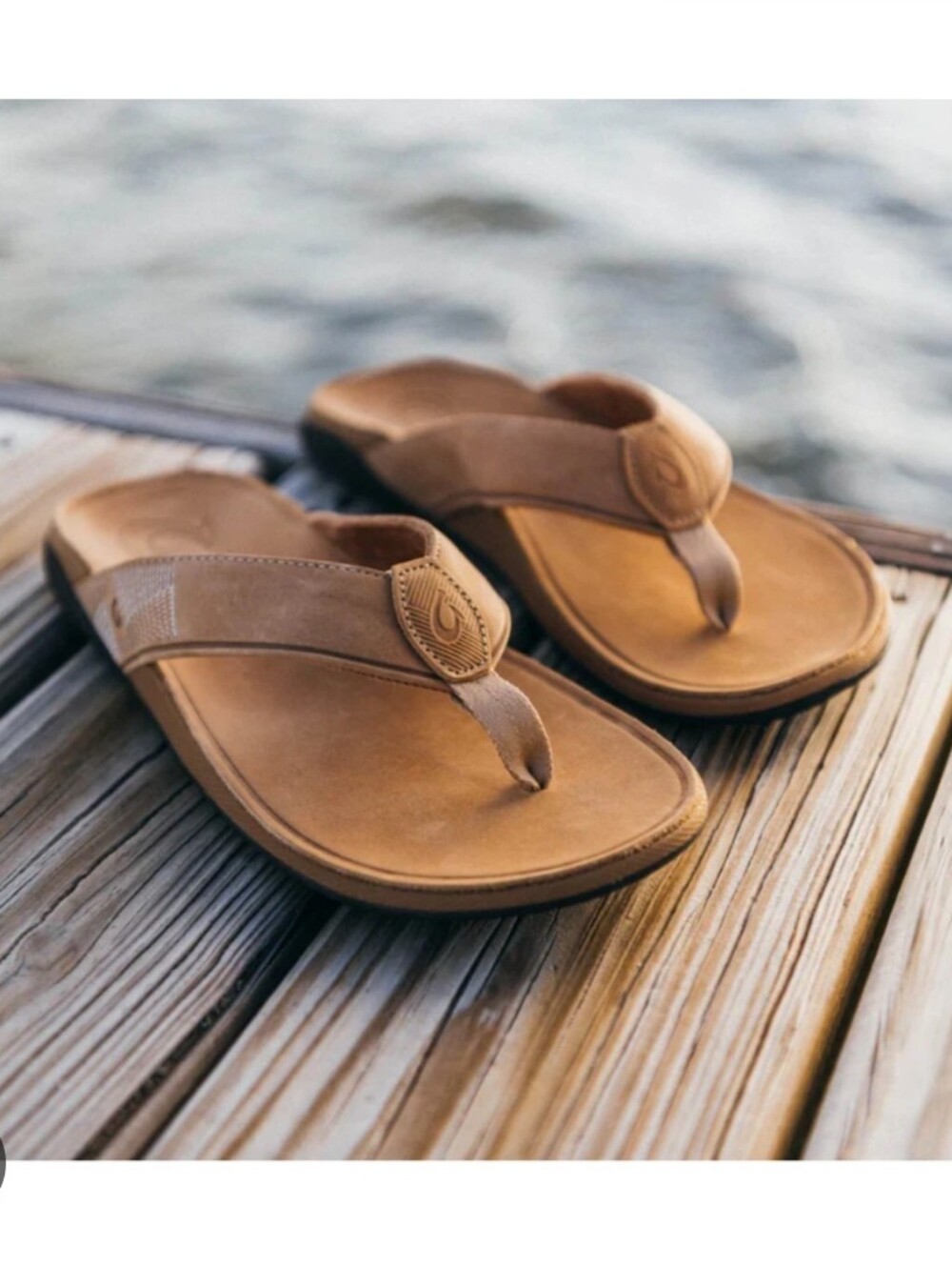 Olukai Tuahine Leather Thong Slide Slipon Flip-Flops Sandals View 6